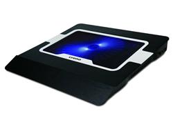 CRONO CB156/ aktivní chladící podložka pro notebook do 15,6"/ 2x USB/ modré LED podsvícení/ černá