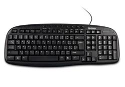 CRONO klávesnice CK2108/ drátová/ multimediální/ USB+PS2/ CZ+SK/ černá