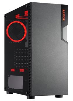 CRONO skříň Middle Tower MT-F150 Raptor/ bez zdroje/ 1x USB 3.0/ 2x USB 2.0/ HD audio/ 2x filtr prachu/ černý