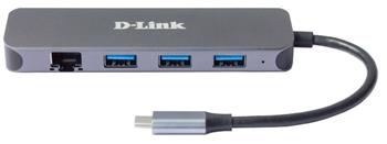 D-Link DUB-2334 5-in-1 USB-C Hub with Gigabit Ethernet/Power Delivery