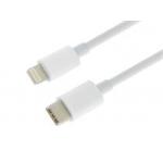 Datový a nabíjecí kabel USB-C - Lightning, 100cm, bílá