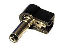 DC konektor souosý na kabel 5,5 x 2,1mm (14mm), lomený