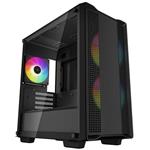 DEEPCOOL skříň CC360 ARGB / MicroATX / 3x120 ARGB fan / USB 2.0 / USB 3.0 / tvrzené sklo / černá