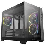 DEEPCOOL skříň CG330 3F / microATX / 3x120 mm ARGB fan / USB 3.0 / 2×USB 2.0/ panoramatická / černá