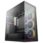 DEEPCOOL skříň CG580 4F V2 / ATX / 4x120mm ARGB fans / 2xUSB 3.0 / panoramatická / tvrzené sklo / černá