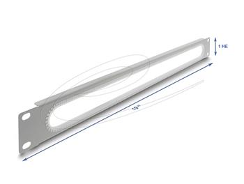 Delock 19” kabelová průchodka s ochranou hran, 1U, šedá