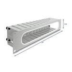 Delock 19” Routing panel k vedení kabelů, s otvorem a ochranou okraje, 2U, šedý