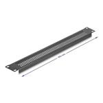 Delock 19” žaluziový panel s kruhovými otvory, 1U, černý