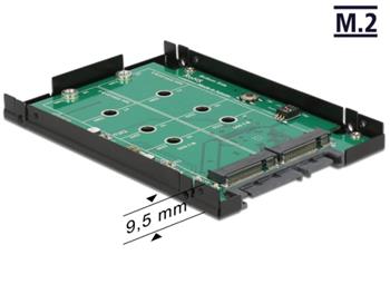 Delock 2.5" konvertor SATA 22 Pin > 2 x M.2 NGFF s RAID