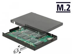 Delock 2.5” Převodník USB 3.1 Gen 2 USB Type-C™ samice > M.2 + mSATA s pouzdrem 9,5 mm