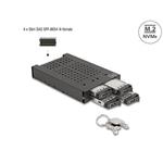 Delock 3.5” Mobilní rack pro 4 x SSD M.2 NVMe s konektorem Slim SAS SFF-8654