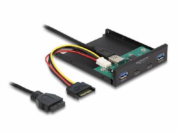 Delock 3.5” USB 3.2 Gen 1 přední panel 2 x USB Type-C™ + 2 x USB Typ-A