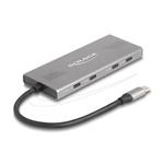 Delock 7portový USB Hub 10 Gb/s se 4 x USB Type-C samice a 3 x USB Type-A samice s PD 80 W