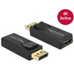 Delock adaptér Displayport 1.2 samec > HDMI samice 4K aktivní černý