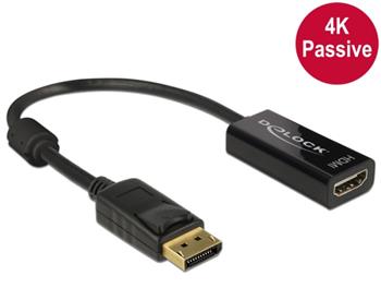 Delock Adaptér Displayport 1.2 samec > HDMI samice 4K pasivní černý