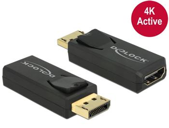 Delock adaptér Displayport 1.2 samec > HDMI samice 4K pasivní černý