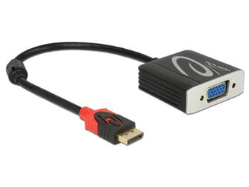 Delock Adaptér Displayport 1.2 samec > VGA samice černá