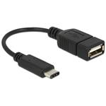 Delock adapter kabel USB Typ-C™ 2.0 samec > USB 2.0 typ A samice 15 cm černý