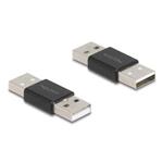 Delock Adaptér měnící „pohlaví“ USB 2.0 Typ-A ze zástrčky na zástrčku, kovový