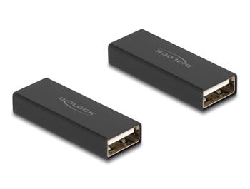 Delock Adaptér měnící „pohlaví“ USB 2.0 Typ-A ze zásuvky na zásuvku, kovový