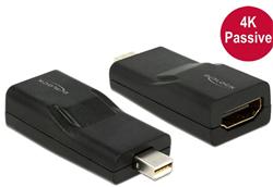 Delock Adaptér mini Displayport 1.2 samec > HDMI samice 4K pasivní černý