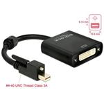 Delock Adaptér mini Displayport 1.2 samec se šroubky > DVI samice 4K aktivní černý