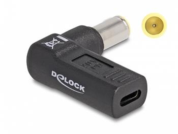 Delock Adaptér na kabel na nabíjení laptopu, ze zásuvky USB Type-C™ na zástrčku IBM 7,9 x 5,5 mm, úhlový 90°