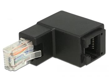 Delock Adaptér RJ45 samec pravoúhlý > RJ45 samice Cat.6 UTP