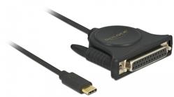 Delock Adaptér USB Type-C™ 2.0 samec > 1 x Paralelní DB25 samice