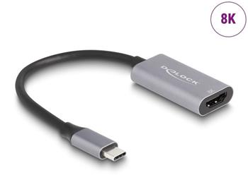 Delock Adaptér USB Type-C™ na HDMI (DP Alt Mód) 8K s funkcí HDR hliník