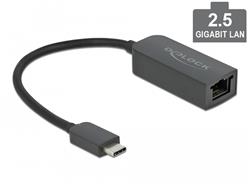 Delock Adaptér USB Type-C™ samec na 2,5 Gigabit LAN kompaktní