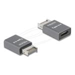 Delock Adaptér ze zástrčky USB 10 Gbps Type-E klíč A na zásuvku USB Type-C™, kovový