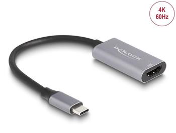 Delock Adaptér ze zástrčky USB Type-C™ na zásuvku HDMI (režim DP Alt), 4K 60 Hz, s HDR a HDCP