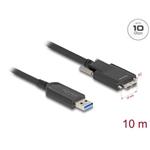 Delock Aktivní optický kabel USB 10 Gbps-A samec > USB 10 Gbps Typ Micro-B samec se šroubky 10 m