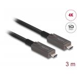 Delock Aktivní optický kabel USB-C™ Video + Data + PD, délka 3 m