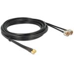 Delock anténní kabel N Plug > SMA Plug dvojitý kabel RG-58 A/U 5 m