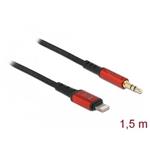Delock Audio kabel z 8 pin zástrčkového konektoru Lightning™ na stereofonní zástrčkový konektor rozměru 3,5 mm, třípino