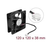 Delock Axiální ventilátor: 12 V DC, 120 x 120 x 38 mm, černý