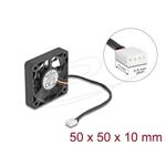 Delock Axiální ventilátor: 12 V DC, 50 x 50 x 10 mm, černý