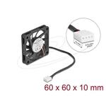 Delock Axiální ventilátor: 12 V DC, 60 x 60 x 10 mm, černý