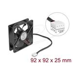Delock Axiální ventilátor: 12 V DC, 92 x 92 x 25 mm, černý