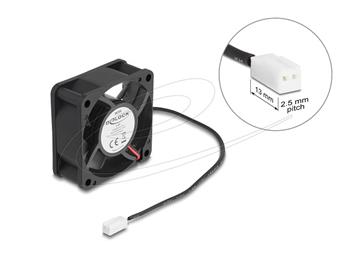 Delock Axiální ventilátor: 5 V DC, 60 x 60 x 25 mm, černý