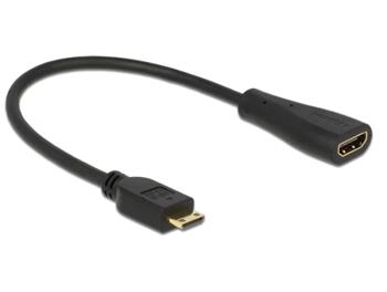 Delock Cable High Speed HDMI with Ethernet - mini C male > A female