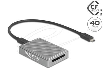 Delock Čtečka karet USB Type-C™ 40 Gbps pro paměťové karty CFexpress typu B