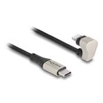 Delock Datový a nabíjecí kabel USB Type-C™ na Lightning™ pro iPhone™ a iPad™, 180°, pravoúhlá 1 m MFi