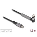 Delock Datový a nabíjecí kabel z rozhraní USB Type-C™ na Lightning™ pro iPhone™, iPad™, iPod™, pravoúhlý