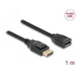 Delock DisplayPort 1.2 prodlužovací kabel 4K 60 Hz 1 m