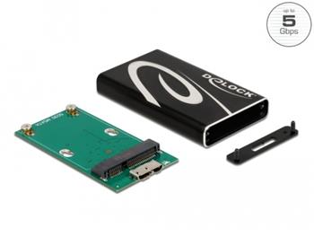 Delock Externí pouzdro s USB SuperSpeed na SSD mSATA