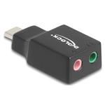 Delock Externí USB Type-C™ zvuková karta se zvukovým adaptérem Plug & Play se 2 x stereofonními konektory 3,5 mm pro PC