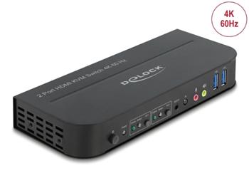 Delock HDMI KVM Switch 4K 60 Hz s USB 3.0 a Audio